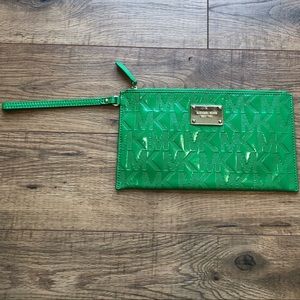 Michael Kors Green Wristlet